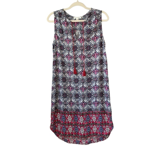 Beachlunchlounge Aztec multi print‎ midi sundress. Size M - Picture 1 of 9